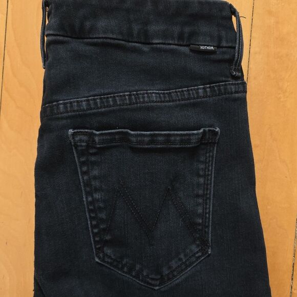 Mother Jeans High Waisted Looker Denim Skinny Jeans Black Size 29 - Picture 6 of 13